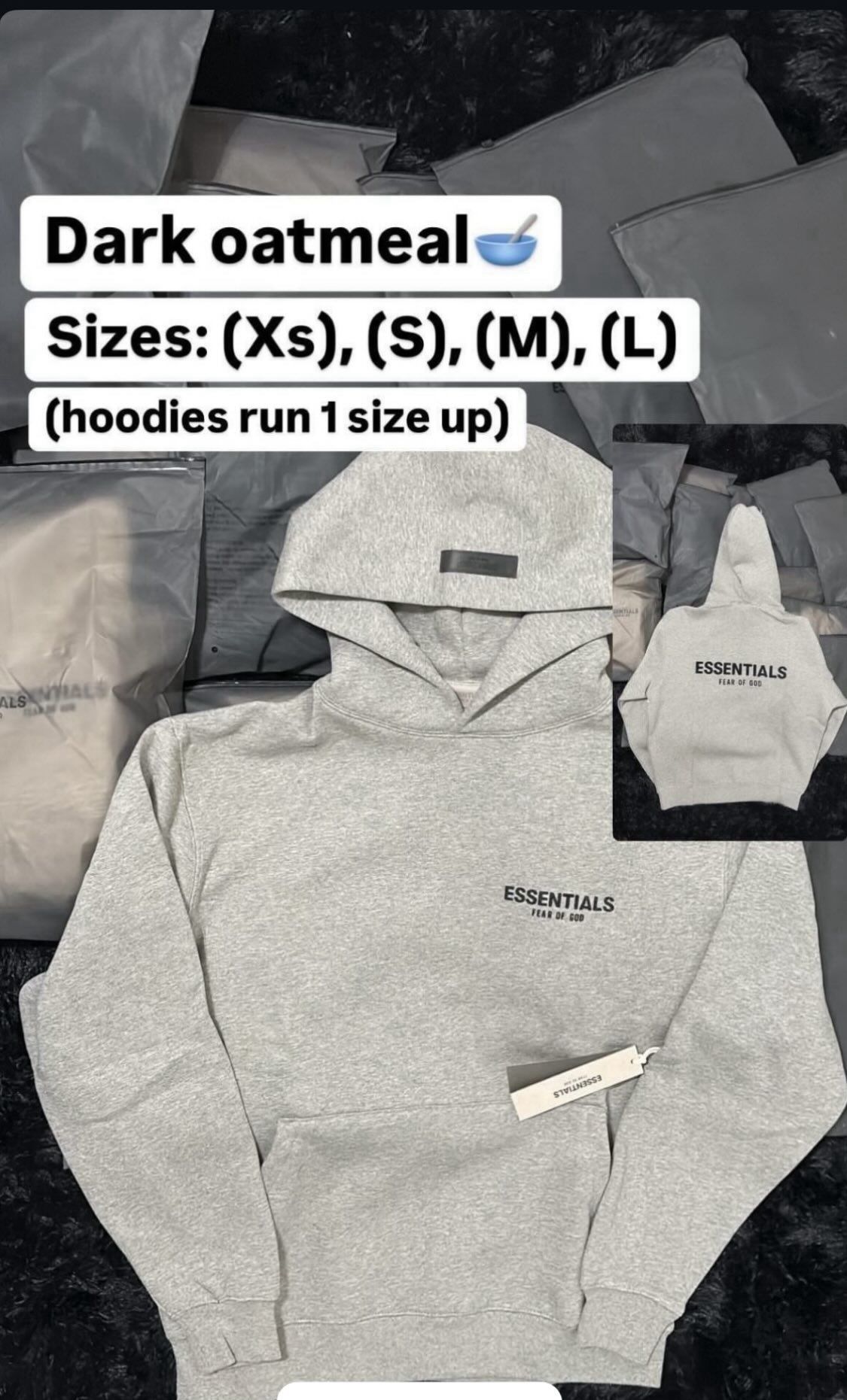 Essentials Hoodie Dark Oatmeal
