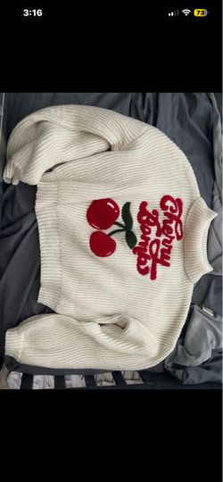 Cherry bomb turtleneck sweater