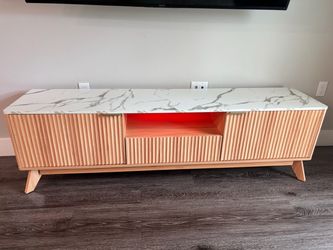 70" Mid Century Modern TV Stand with Storage