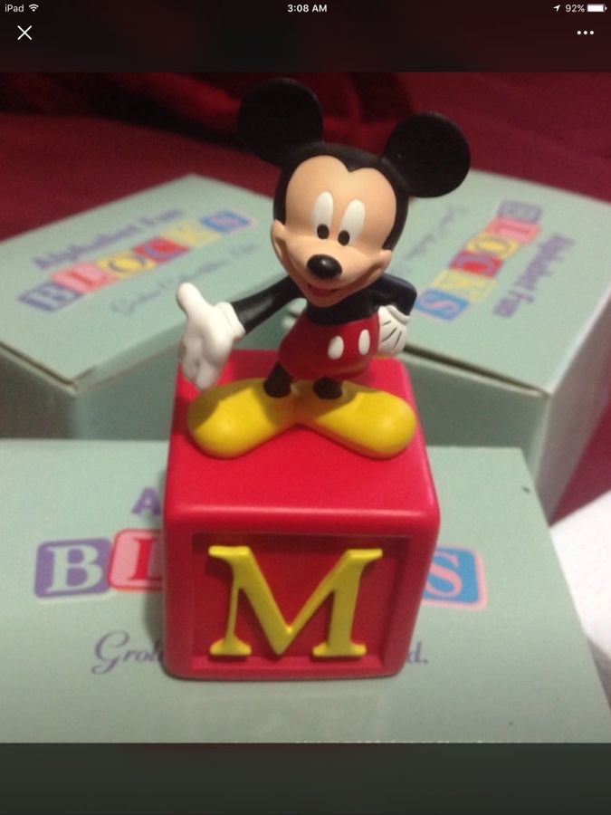 Grolier Collectibles - Disney Alphabet Fun Block - "M" is for Mickey, Brand New