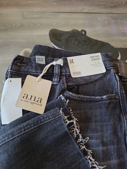 Ana High Rise Straight Jeans Size 14