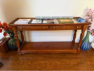 Cherry wood Entry sofa table