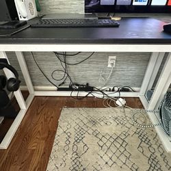Crate and Barrel Glass Desks