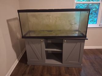 Large Glass Fish Tank with Cabinet Stand
