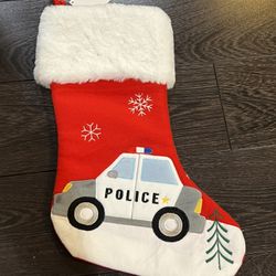 Christmas Police Car Stocking Policeman Tree Decoration Holiday Hobby Lobby NEW