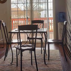 Dining Table Set With 4 Chairs 