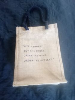 Jute Wine Tote 