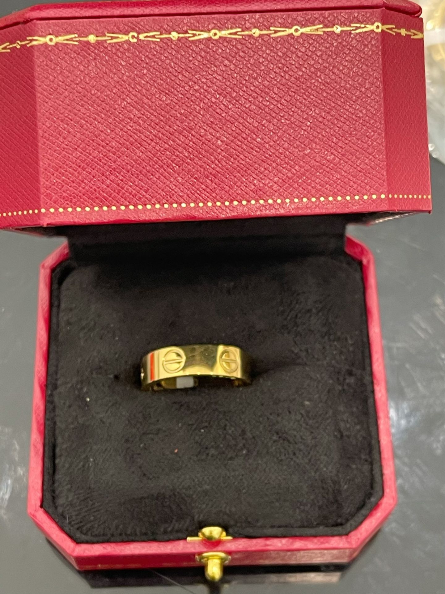 Stainless Steel Love Ring Gold