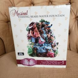 Classic Treasures, Musical Fishing Bears Water Fountain