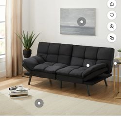 Mainstays Memory Foam Futon with 72",Black
