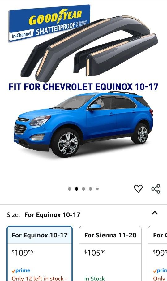 Goodyear Shatterproof in-Channel Window Deflectors for Chevrolet