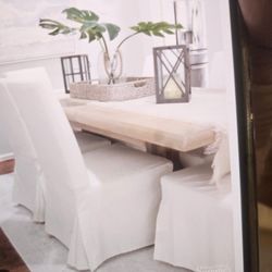 Six IKEA Henriksdal chairs With covers