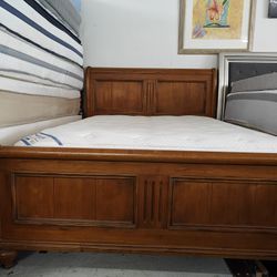 Queen Size Mattress And Box Spring With Bed Frame 🚚Free Delivery 🚚