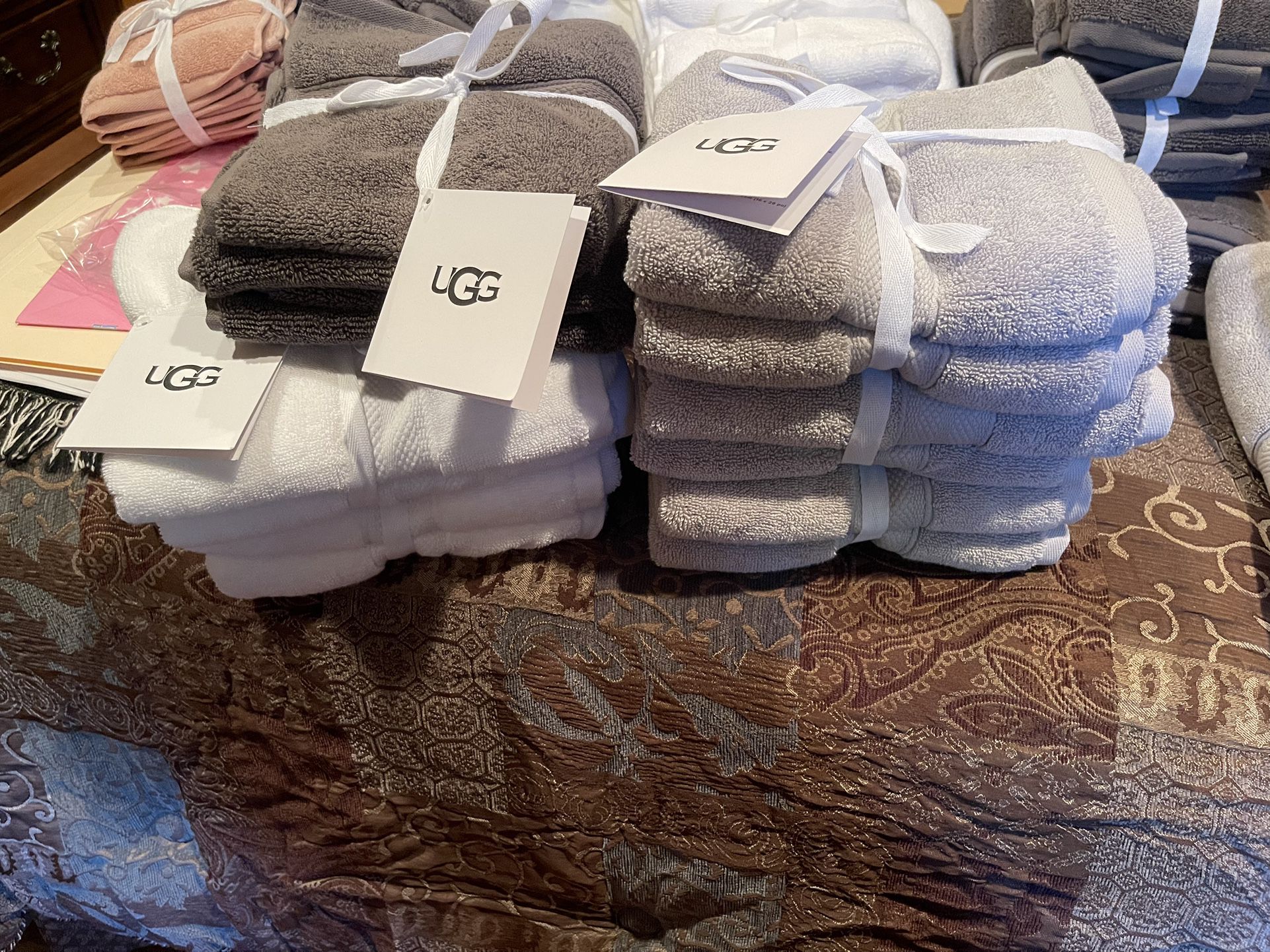 Luxurious UGG Martis Bath Towels in Glacial Grey