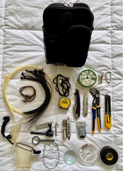 Lots of emergency / camping TOOLS + CARRY BAG - New, never used, all for $25