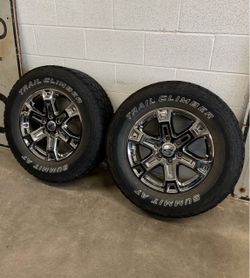 Factory Chrome F-150 Wheels and Tires (2)