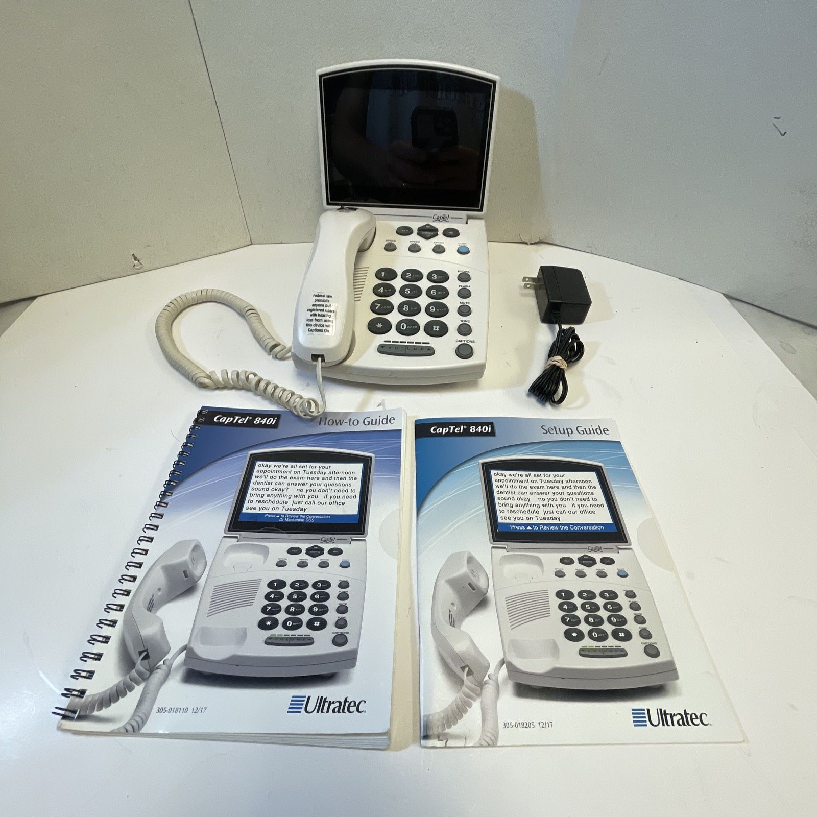 Ultratec Captel 840i Captioned Screen Wifi Telephone For Hearing Impaired Tested