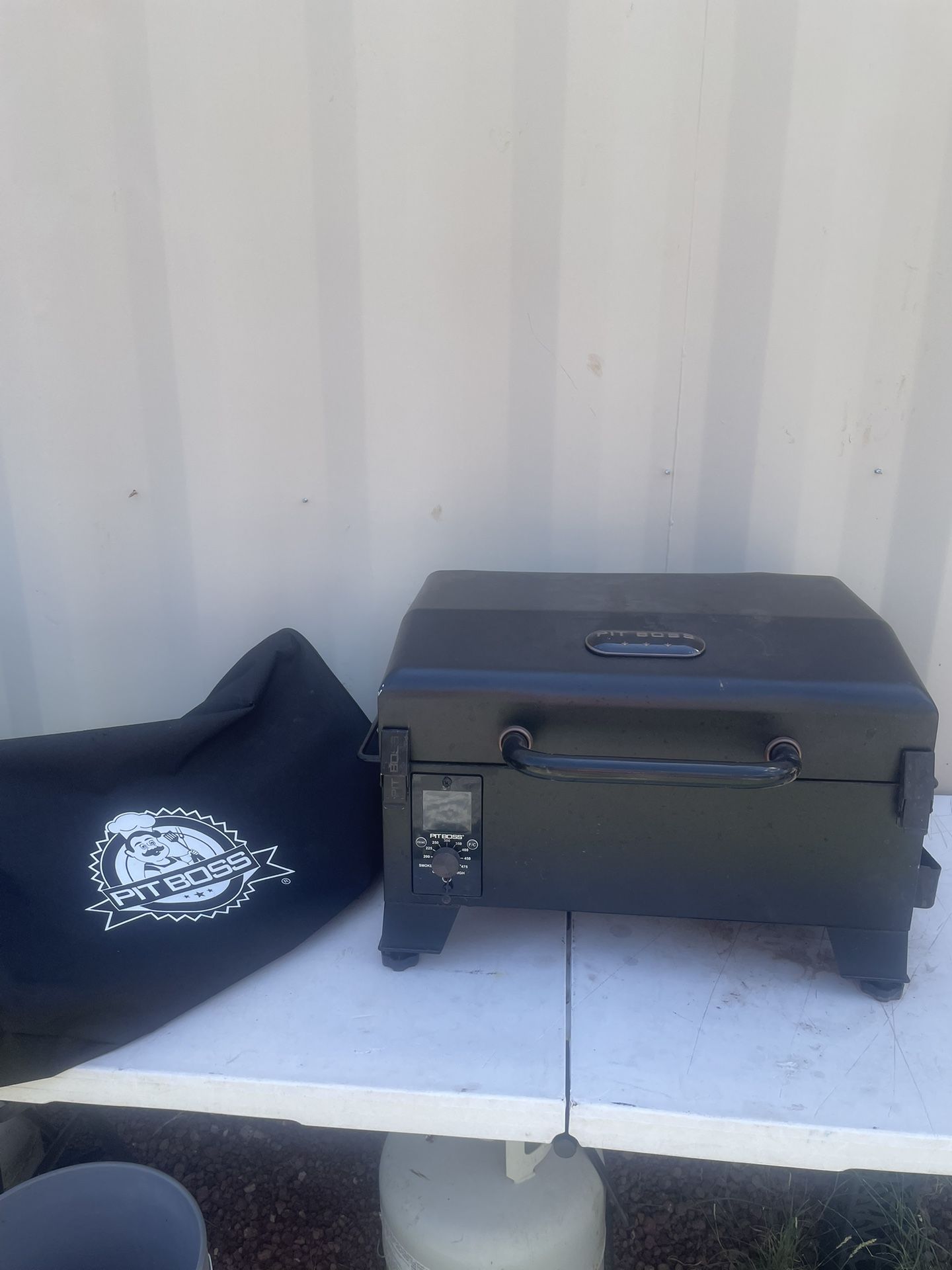 Pit Boss Table Top Portable Electric Wood Pellet Smoker Grill With Cover