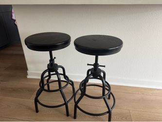 Black Counter Stool (Set of 2)