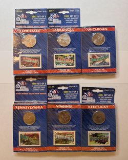 (6) Packs of 50 State Quarters Greetings From America Cards