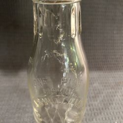 3 Vintage Pint Milk Bottles 1 Half Pint 2 Medicine new jersey No Chips Beautiful