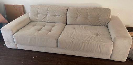 Sofa and 2 blue accent sofas $50