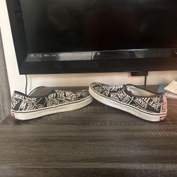 Vans, Black And White, Unique Style, 10.5