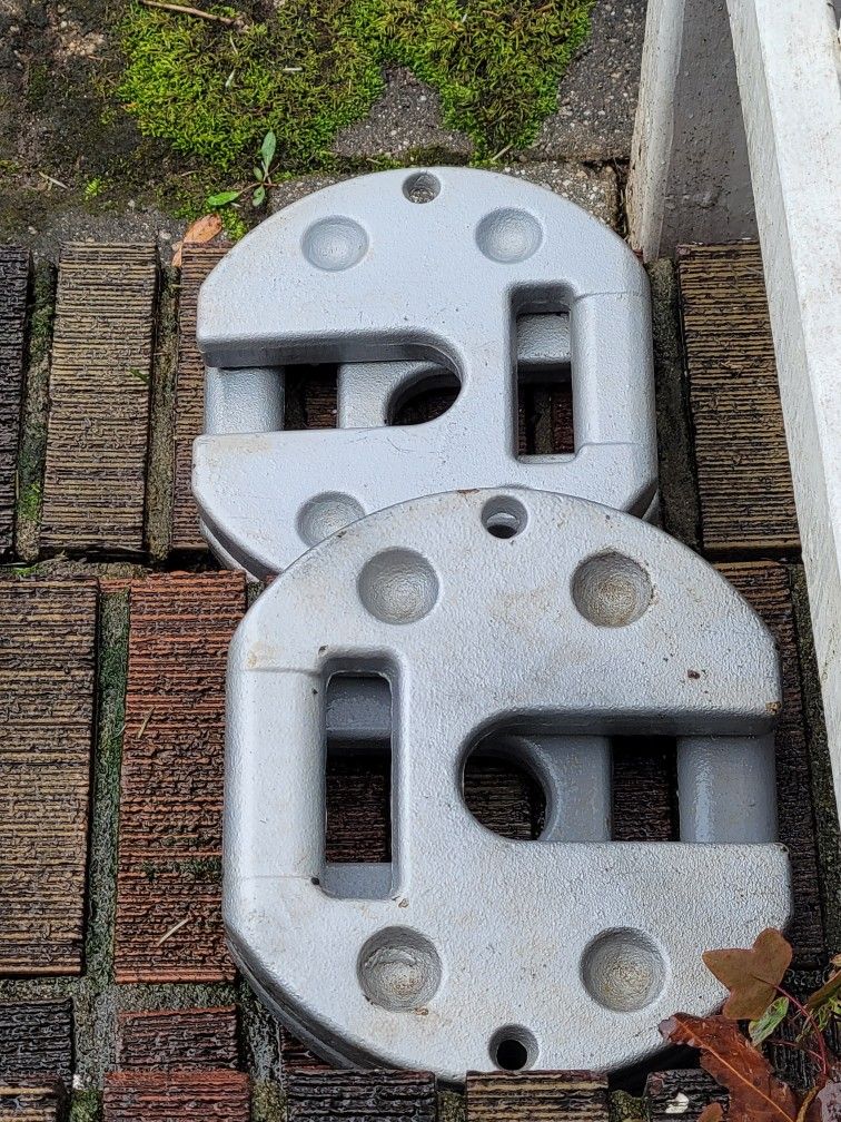 'FOUR' Annaiyah 22lb Cast Iron Canopy Tent Weight Plates