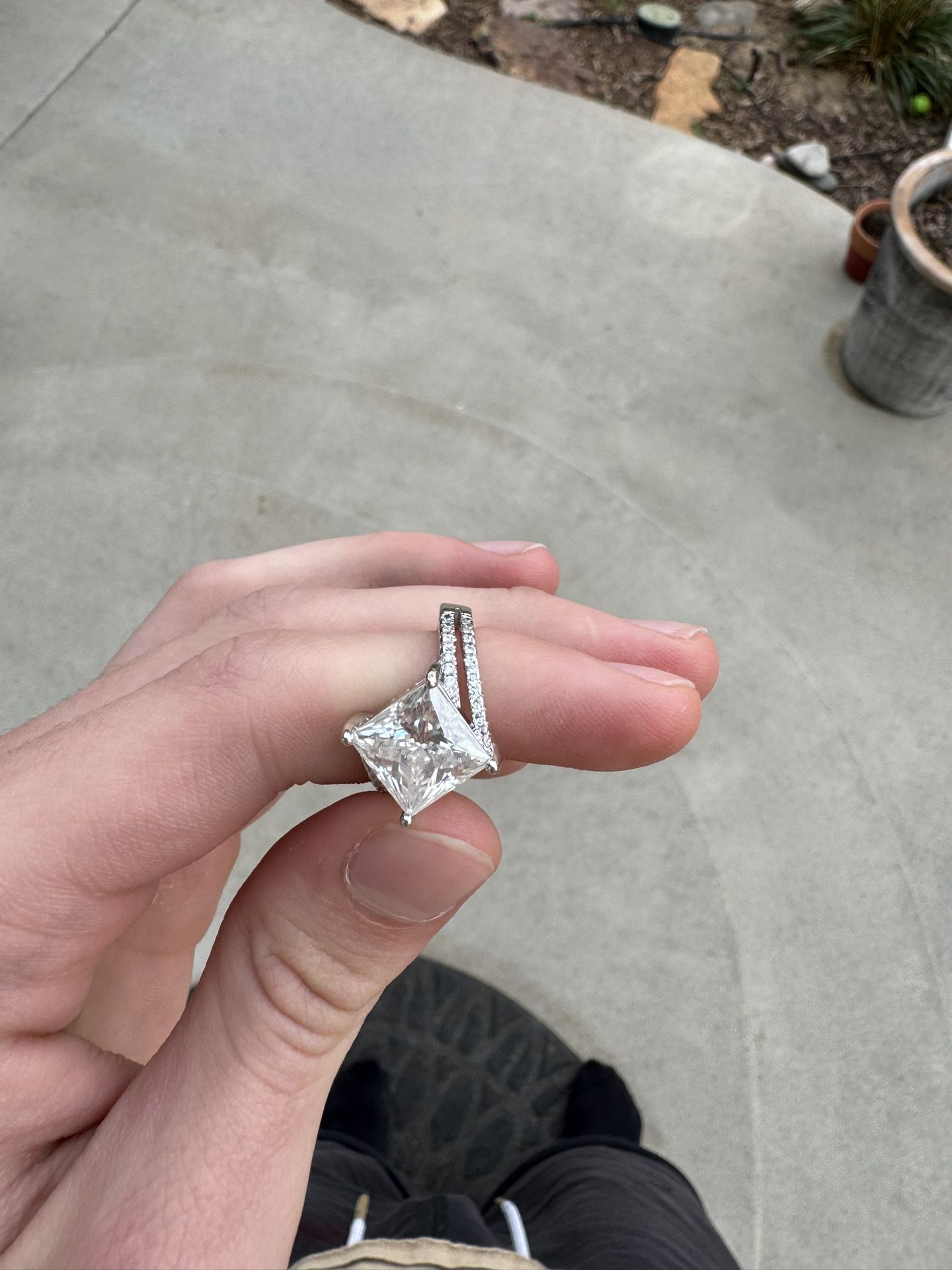 6ct Moissanite Ring Size 6 