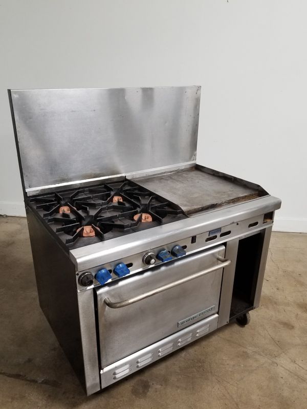 Restaurant Range Stove 4 Burner with 2ft Grill Griddle ...