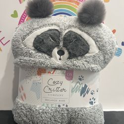 RACCOON ROBE!! NEW, FLUFFY ONE SIZE FITS ALL