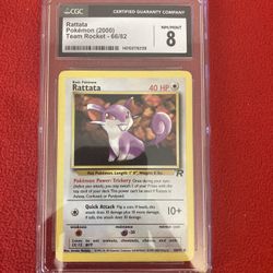 Pokemon Vintage Rattata CGC 8