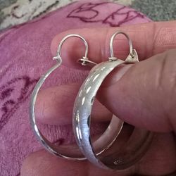 Sterling Silver Hoop Earrings 
