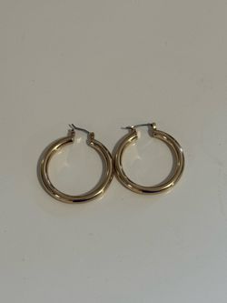 Gold hoop earrings