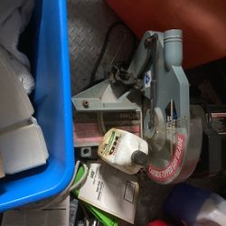 Chop Saw. Nail Gun. Nails. 