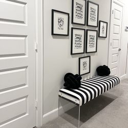 TOV -Envy Paris Velvet/ Acrylic Bench. Brand New 