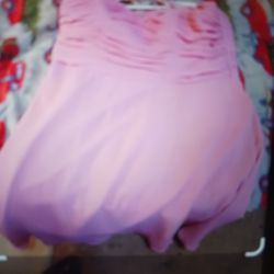 David's Bridal Pink Chifgon Size 18 $40