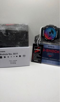 Men’s Casio G-Shock GA-2100SR-1A Analog-Digital Iridescent Rainbow Resin Watch