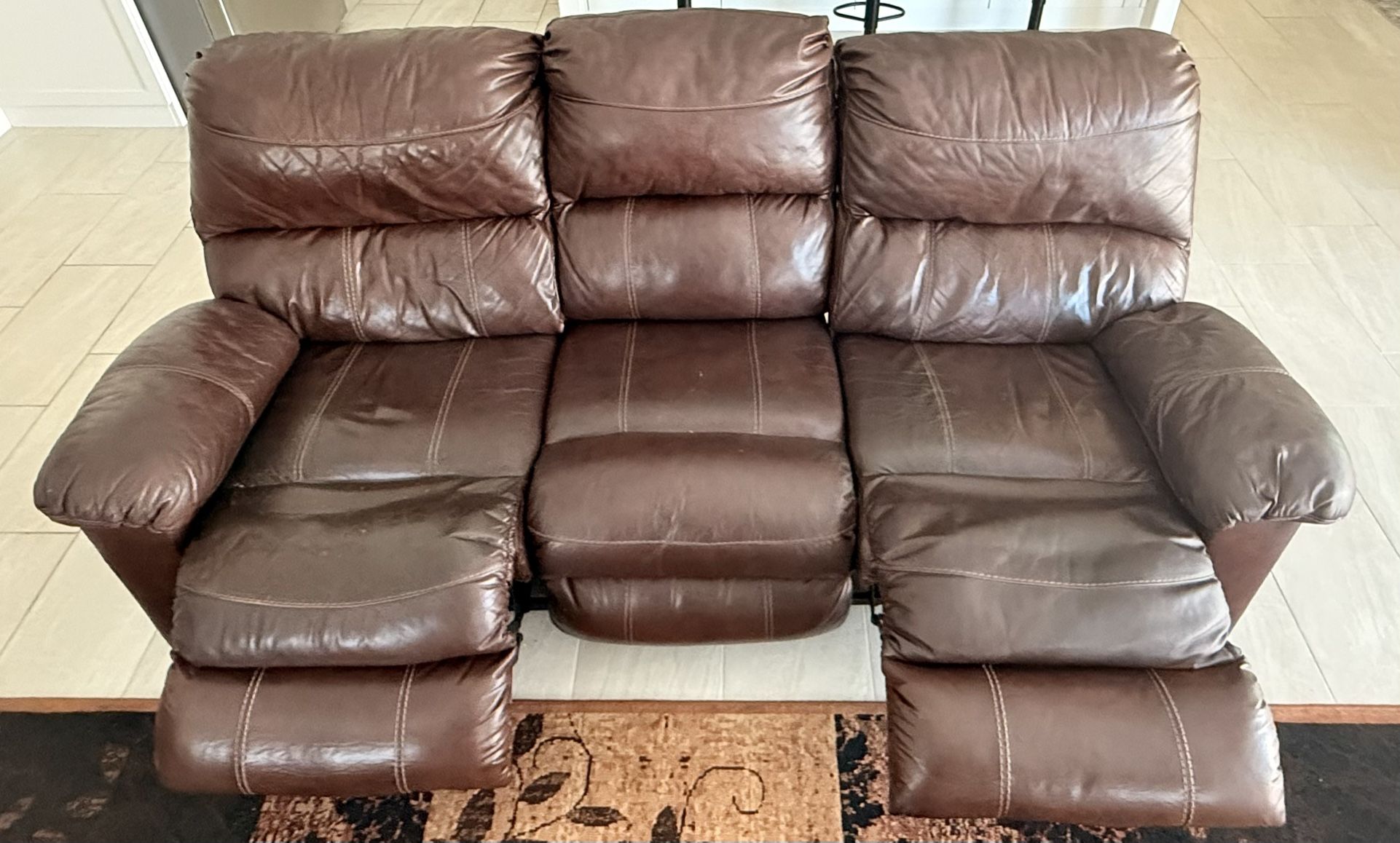 Ashley Leather Recliner Couch & Loveseat
