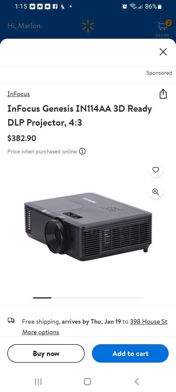 INFOCUS IN114 PROJECTOR for Sale in Delavan, WI OfferUp