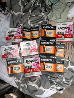 Duracell and Energizer Battery Bundle AA AAA