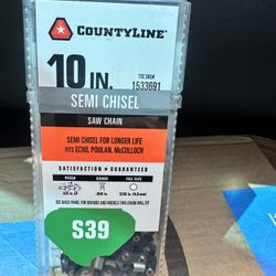 CountyLine 10” Semi-Chisel Chainsaw Chain – S39