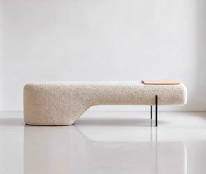 New modern cream bench shoes bed end white