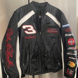 A vintage Dale Earnhardt leather jacket never been worn still has the original price tag size large 300 bucks  or best offer offer