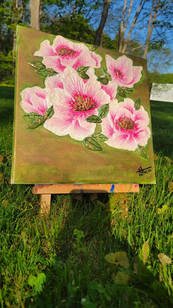 3D FLORAL RUSTIC PAINTING 