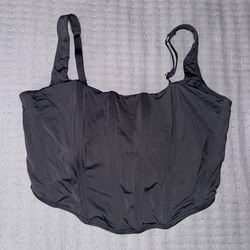 Gilly Hicks Black Micro Corset Top