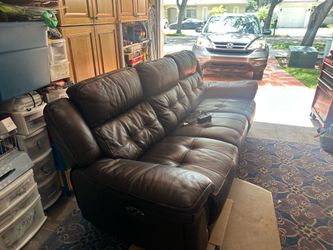 Sofa reclinable de piel