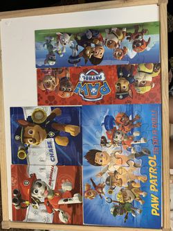 Paw Patrol and Finding Nemo Wooden Puzzle