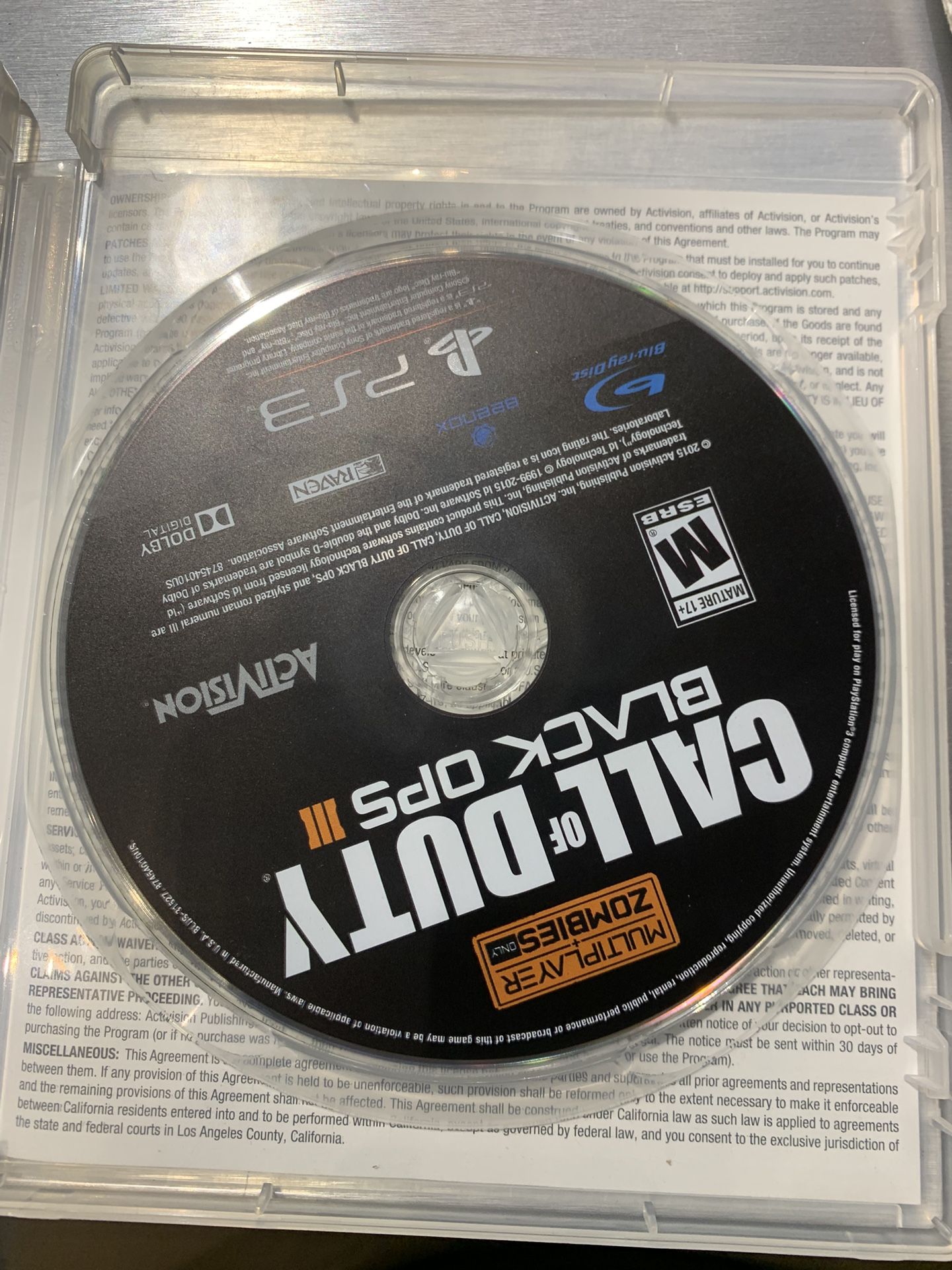 Call of Duty: Black Ops III (Sony PlayStation 3, 2015)