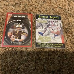 2 Josh Allen 2018 Sage Rookie Football Cards Buffalo Bills Superstar MVP 